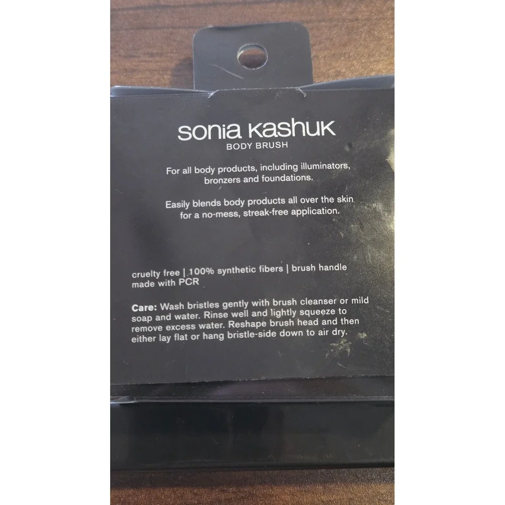 Sonia Kashuk Body Brush No 450 Synthetic Bristles Cruelty Free Black Orange